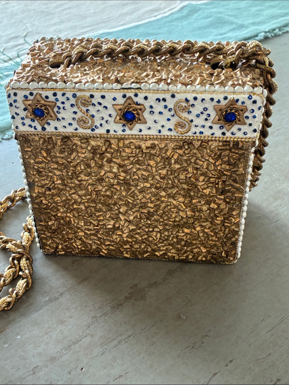 Mary Frances Gold and Navy Embellished Mini Crossbody Set - Picture 7 of 16